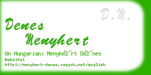 denes menyhert business card